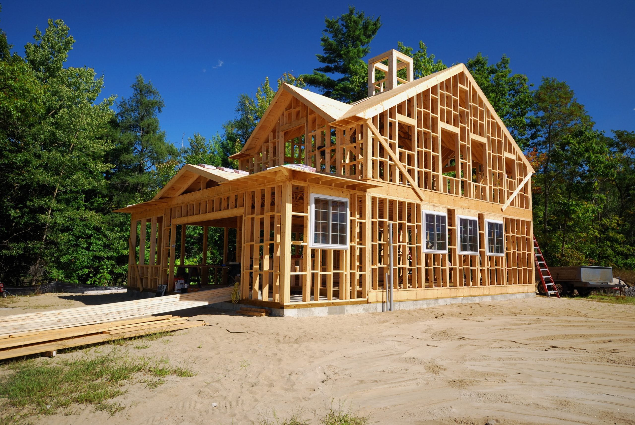 ossature bois d'une maison individuelle